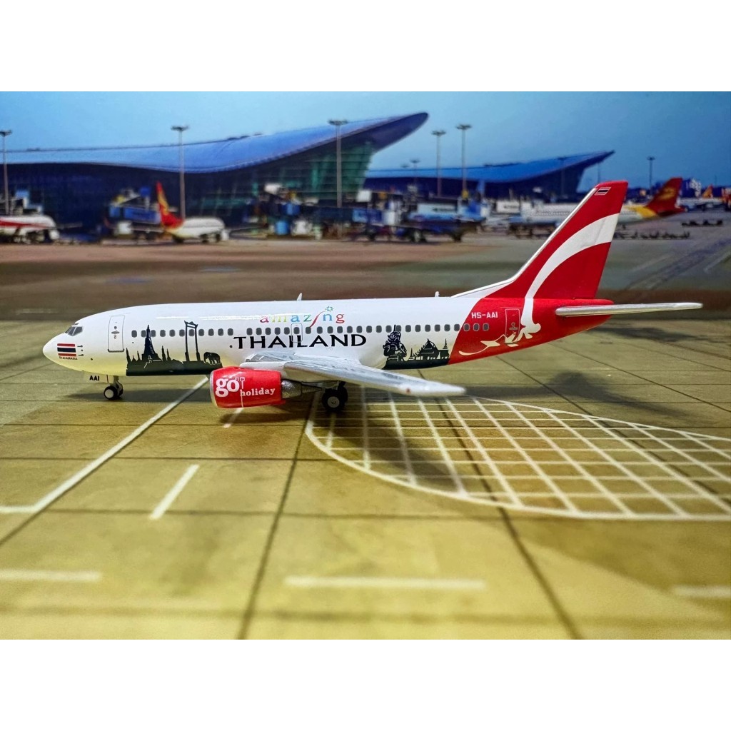 [คลังสินค้าพร้อม]#飞机模型 1/400 PM Out of Print, Asia (Thailand) Airlines Company Boeing 737-300 Magica