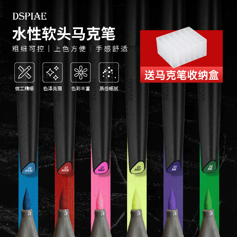 DSPIAE/DSPIAE กันดั้มโมเดลระบายสีเสริมมาร์กเกอร์สีโลหะ/เรืองแสง/ชุดสีพลาส