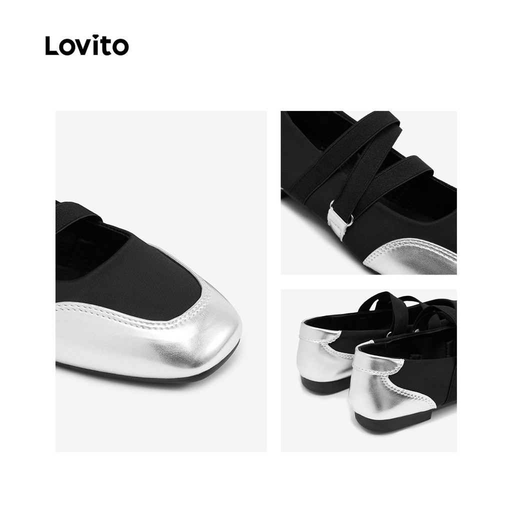Lovito حذاء باليرينا لطيف — ستايل كوري — صورة 5