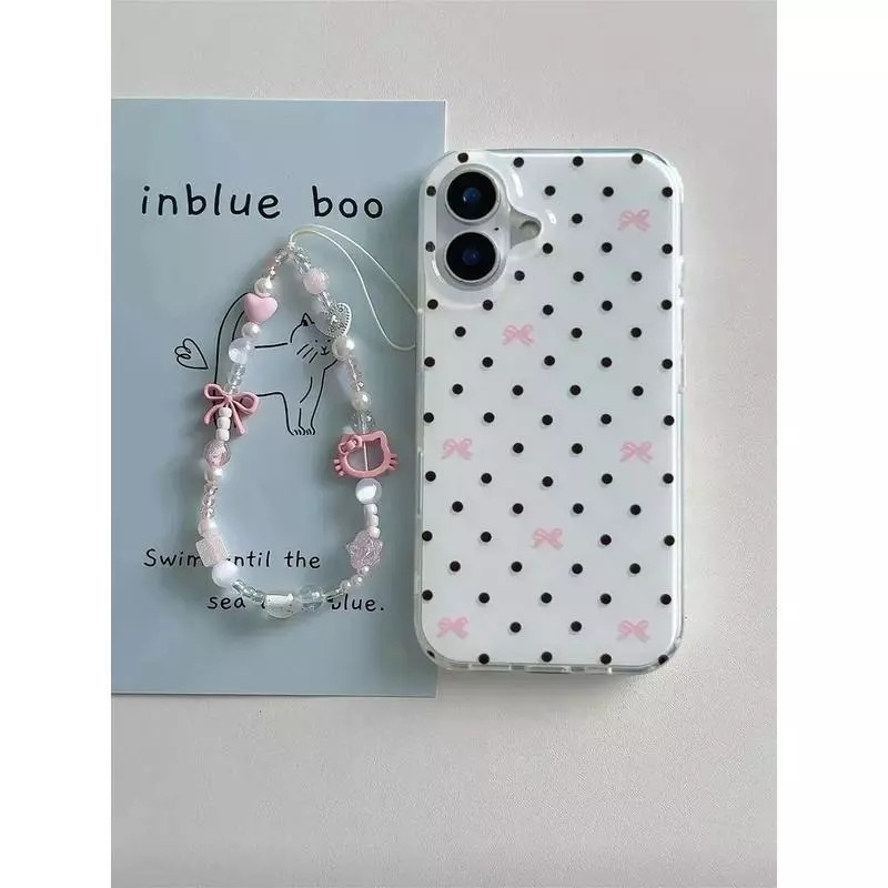 For เคส OPPO A3X A38 A54 A18 A17 A17K A16 A15 A52 A53 A57 A74 A58 A7 A9 A5 A1k A33 A31 A60 A32 กันกระแทกIMD ลายจุดโบว์