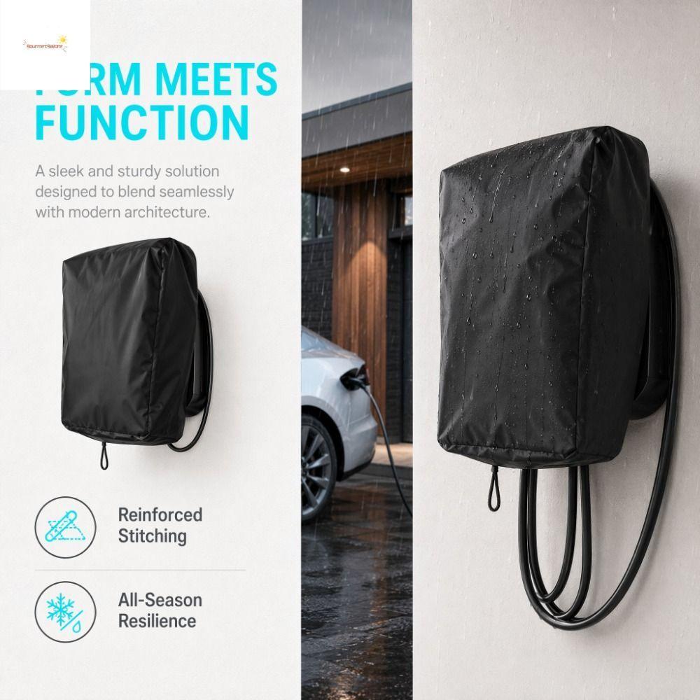 GOURMETGALORE EV Charger Cover, Universal Weatherproof Electric Vehicle Charger Station Cover, Rain 