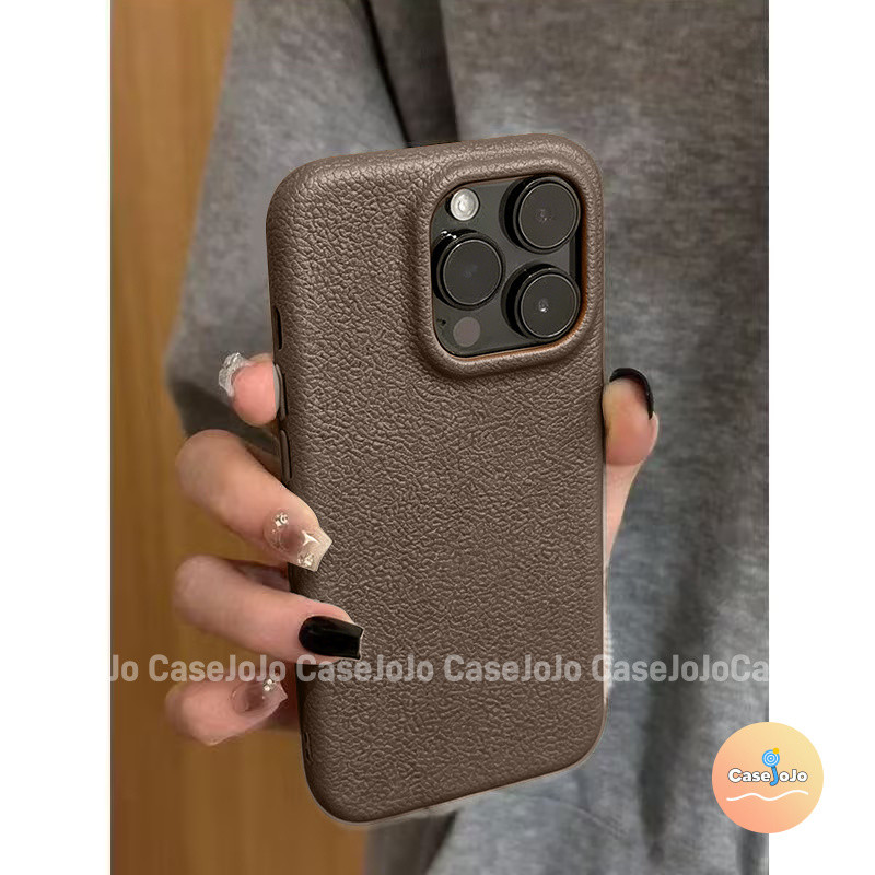 เคสลายหนังสไตล์ธุรกิจ รูปลักษณ์หรูหรา สำหรับiPhone 17 ProMax 13 16 11 15 12 Pro 14 Plus Air มีหลายสีให้เลือก พื้นผิวหนัง