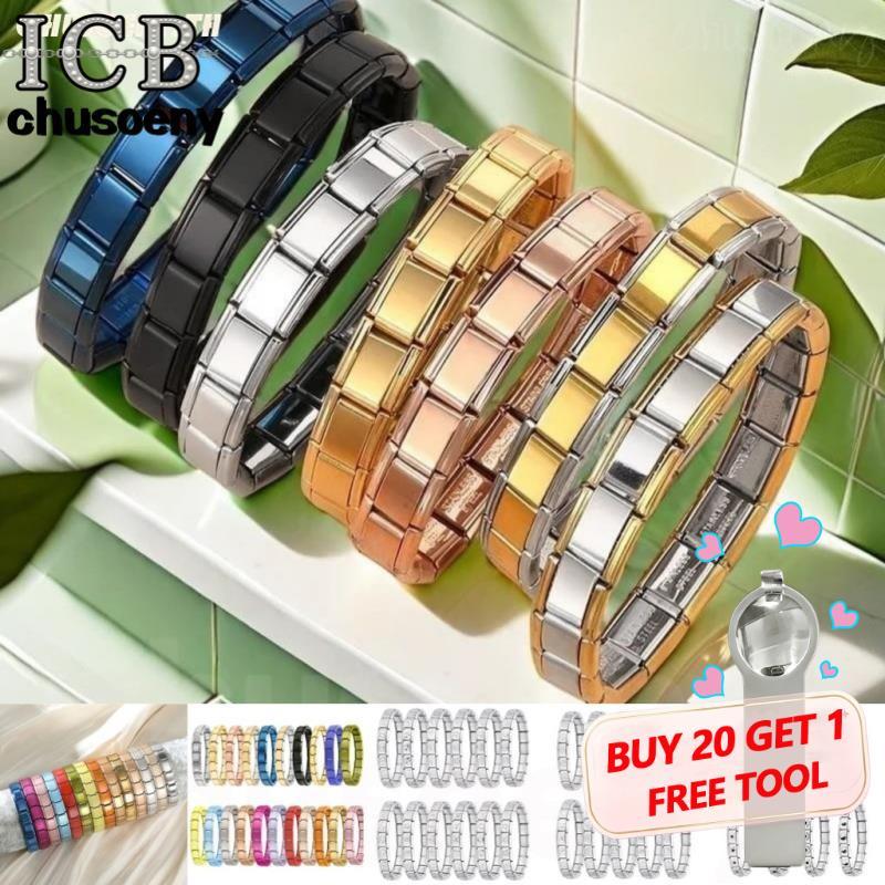 อิตาเลี่ยน Charm Links สําหรับสร้อยข้อมือ Diy สร้อยข้อมือคู่ Diy เครื่องประดับแฟชั่นอุปกรณ์เสริม Retro บุคลิกภาพโมดูลสร้อยข้อมือของขวัญวันวาเลนไทน์