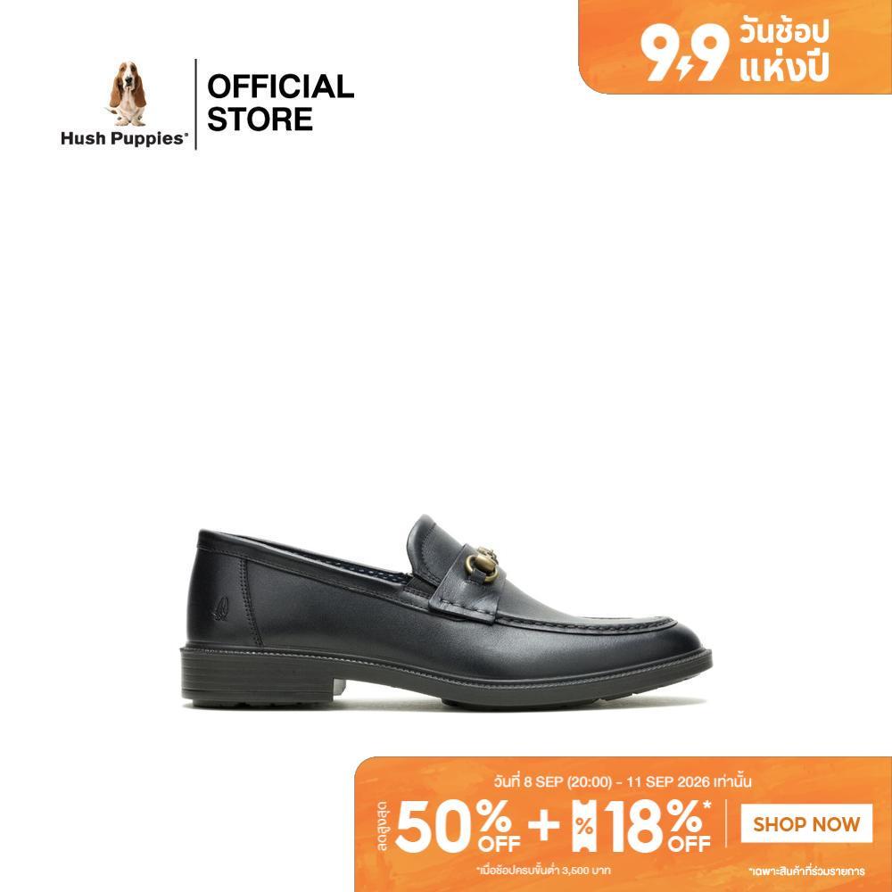 Hush Puppies รองเท้าผู้ชาย รุ่น HP IHDFB8826A - สีดำ (รองเท้าทางการหนังแท้ แบบสวม)