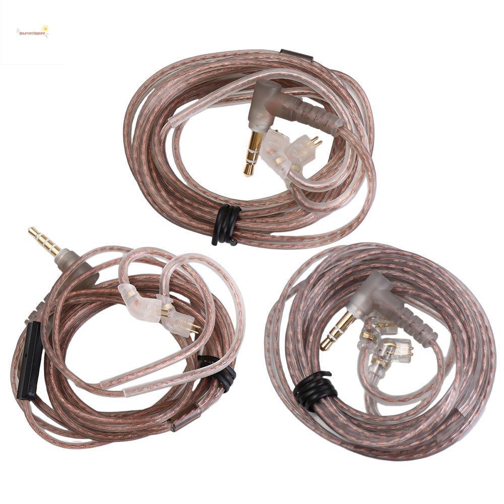 GOURMETGALORE KZ หูฟัง Silver Plated สําหรับ KZ ZEX Twisted Cable อัพเกรด High-Purity ออกซิเจนฟรีทอง