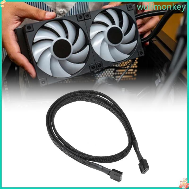 WU PC Fan 4-Pin Male Extension Cable ความยาวเสริม 24AWG Copper Cored