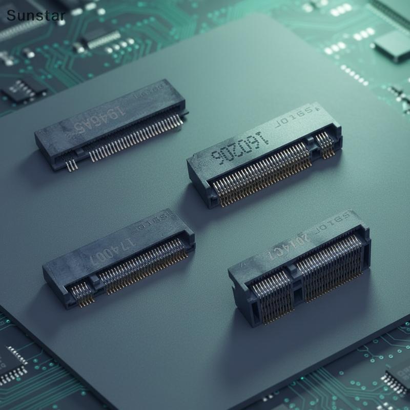 Sunstar Fast Transmission NGFF M.2 SSD Connector 5 ชิ้น 67P A/B/E/M Key 2.3/3.2/4.2/8.5H สําหรับเล่น