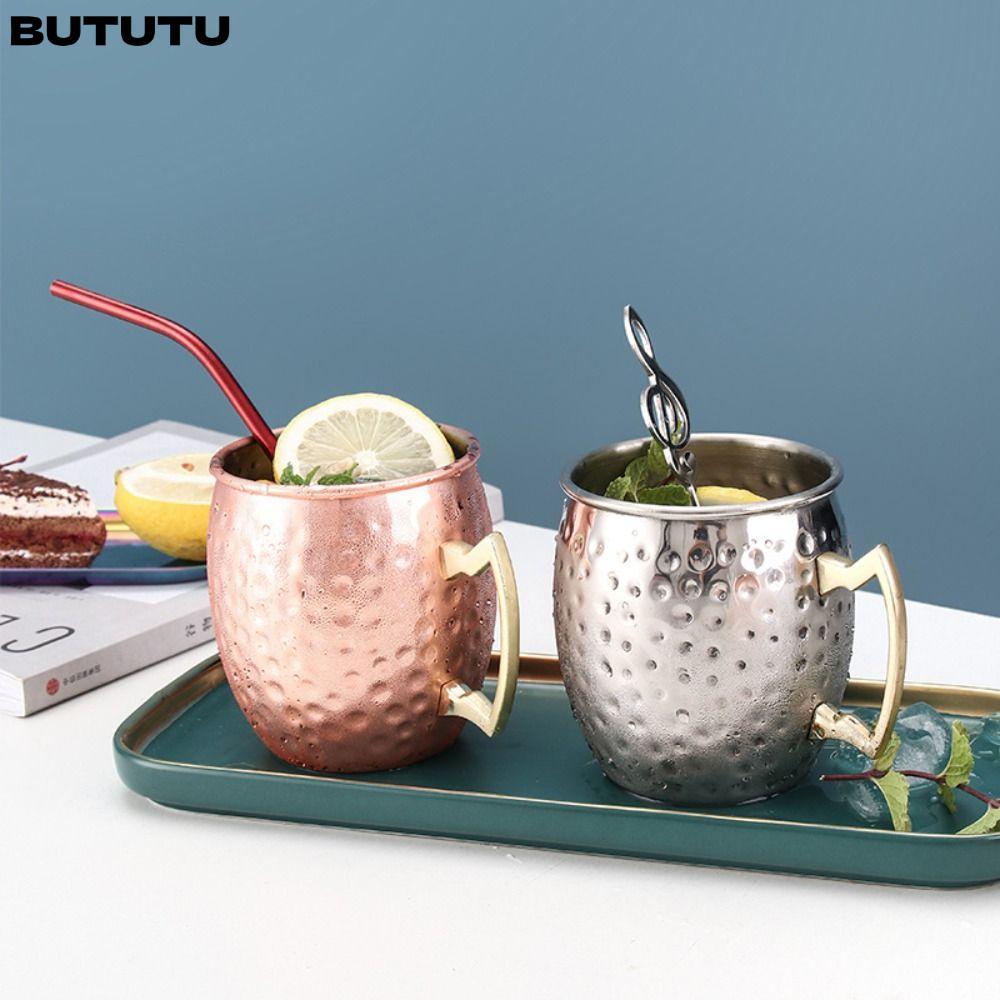 BUTU ค้อนถ้วยจุด, 500ml หนาถ้วยแก้ว, กับ Strong Riveted จับแปรงลักษณะ Moscow Mule ค้อน Moscow Mule แ