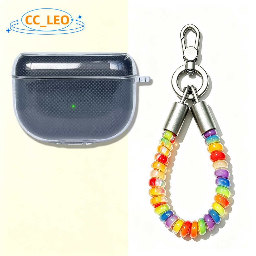 Suitable for Jabra Elite 8 Active Case Transparent Soft Case with Elastic Lanyard Compliant with Jab