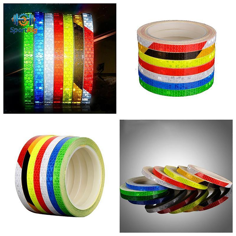 [coag-t] 1cmx8m Bike Stiers เทปสะท้อนแสงแถบจักรยานเรืองแสงเทปขี่จักรยานสําหรับหมวกกันน็อคจักรยานรถจั