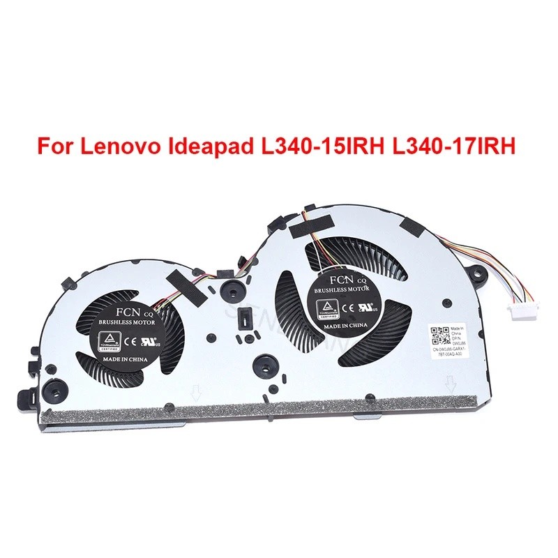 LJJ แล็ปท็อปพัดลม CPU สําหรับ Lenovo Ideapad Gaming L330-15 L330-15IRH L330-17IC L340-15IRH L340-17I