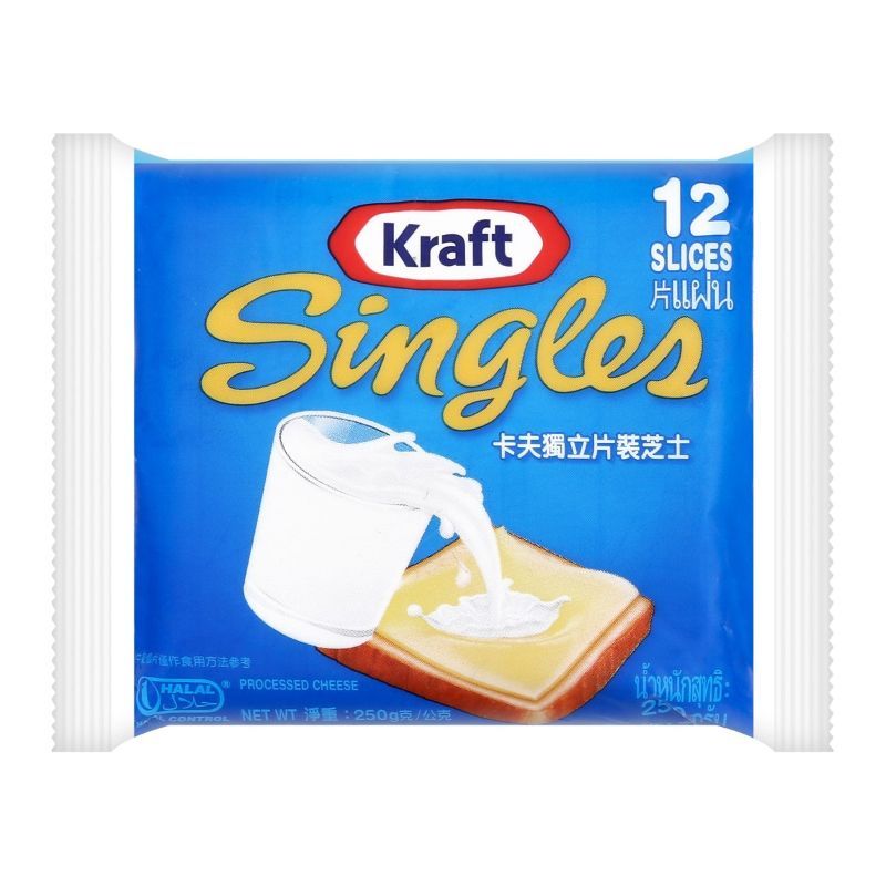 คราฟซิงเกิ้ลชีส 250กรัม Kraft Singles Cheese 250g.