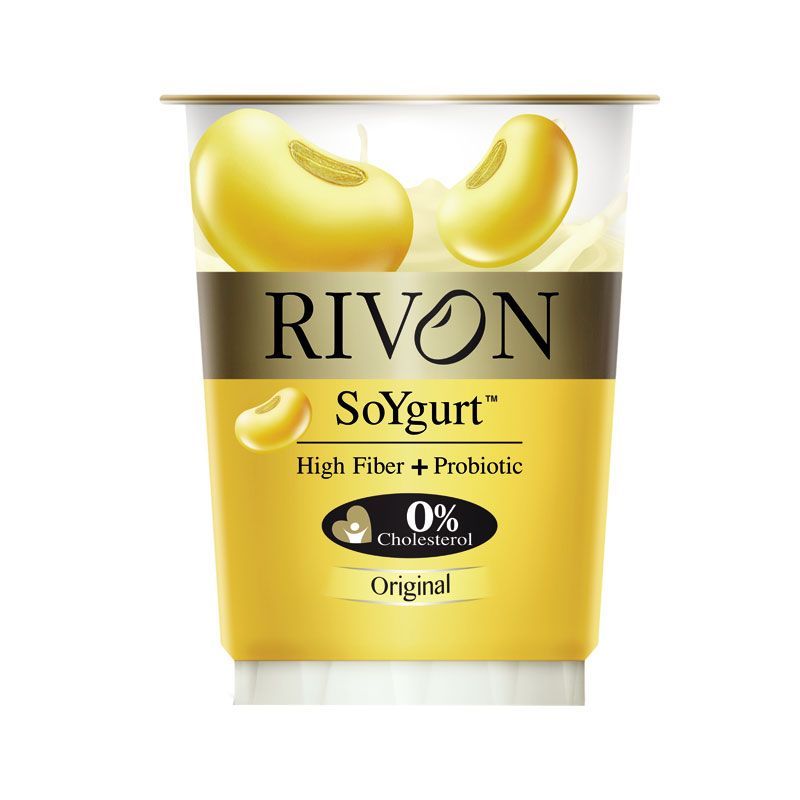 ริวองซอยเกิร์ตนมถั่วเหลืองหมักจุลินทรีย์รสออริจินัล 130กรัม Rivon Soygurt Fermented Soy Milk Original Flavour 130g.