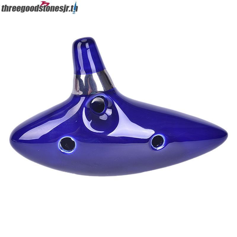 TGST 12 หลุม Ocarina เซรามิค Alto C ของ Ocarina ขลุ่ย Blue Ocarina เครื่องดนตรี
 จูเนียร์