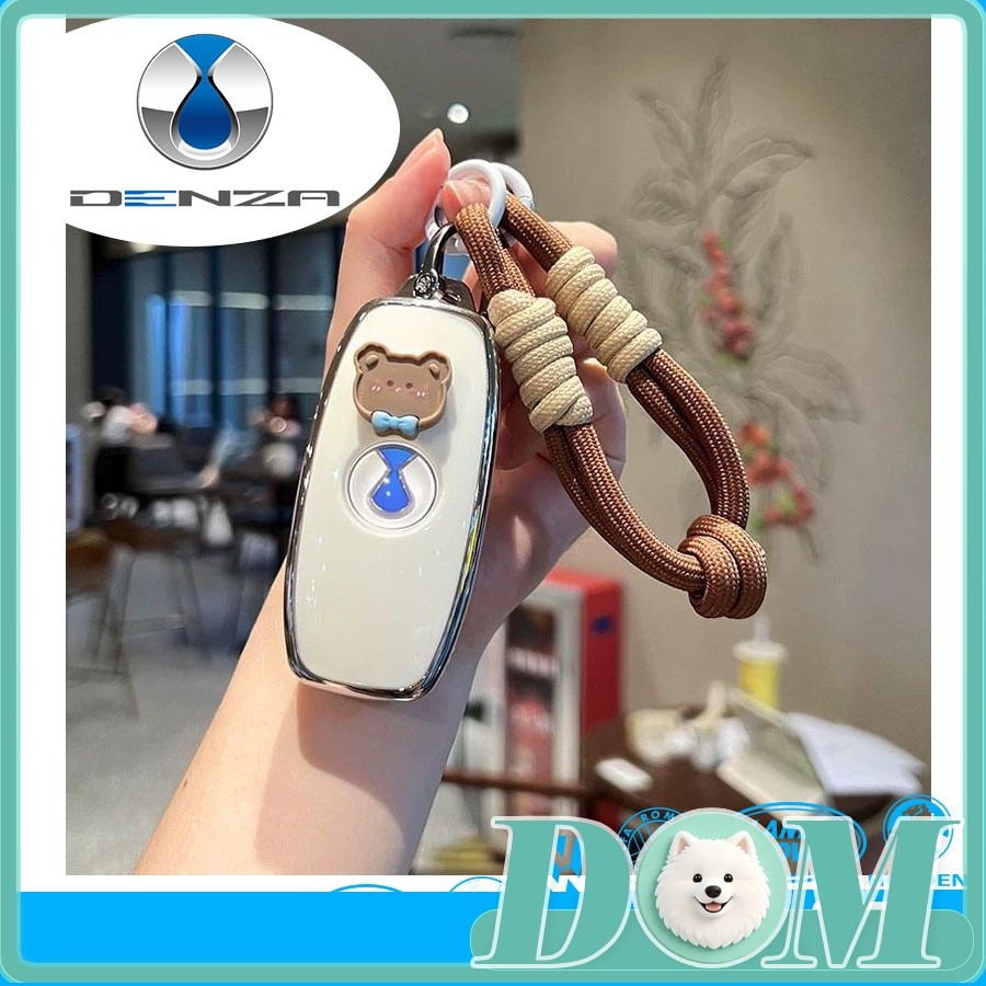 [READY]DENZA D9 Cartoon Key cover DENZA BYD DENZA EV Braided Rope Keychain AXVH