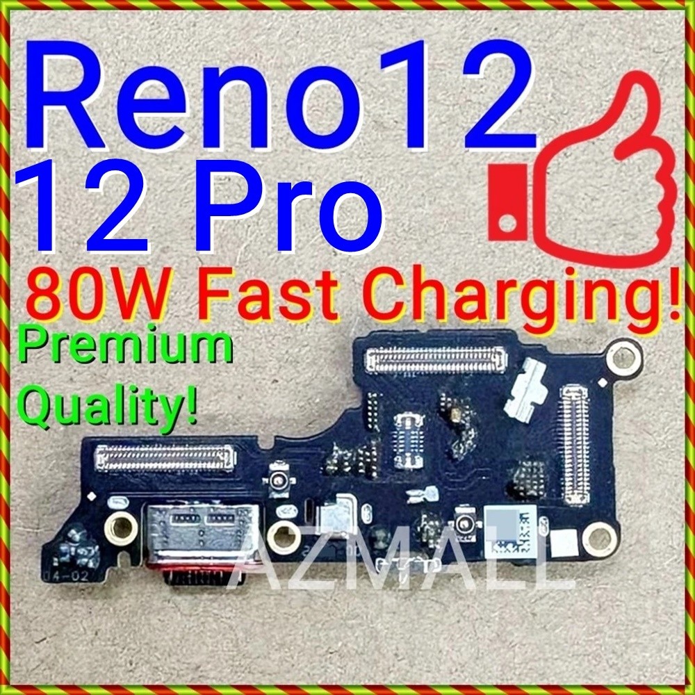ใหม่พอร์ตชาร์จ SIM บอร์ดย่อย IC MIC Ribbon 0PP0 Reno 12 Pro 5G /CPH2625 CPH2629 เกรด