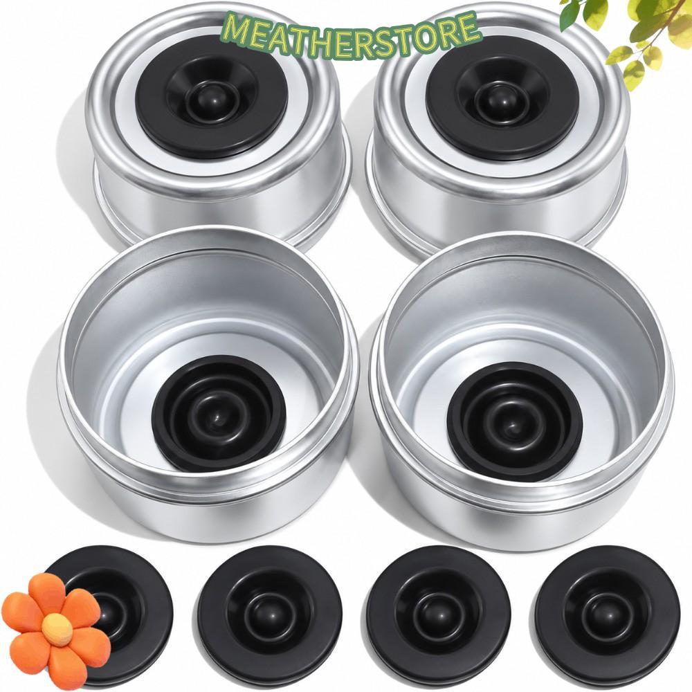 KEATHS 4PCS Trailer Axle Dust Cap, 2.44 นิ้วพร้อมปลั๊กยาง Trailer Hub Dust Cap, ทนทาน Heavy Duty Tra