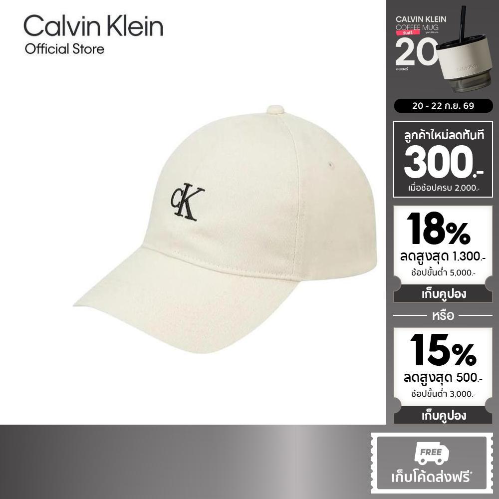 CALVIN KLEIN หมวกแก๊ป CK Monogram Embroidery Baseball Cap รุ่น 4G5002G YAE - สี Ivory