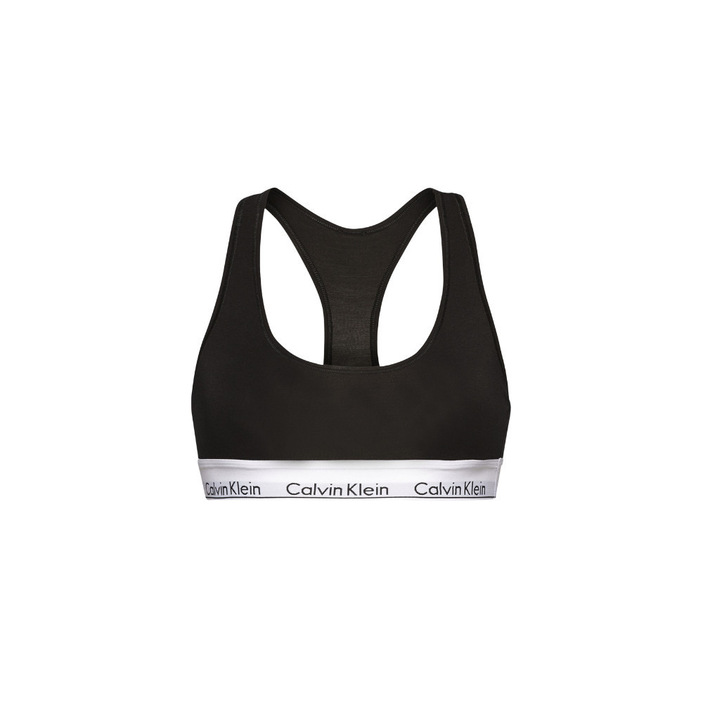 كالفن كلاين برا Icon Cotton Modal مبطن خفيف ـ نسائي أسود — صورة 4