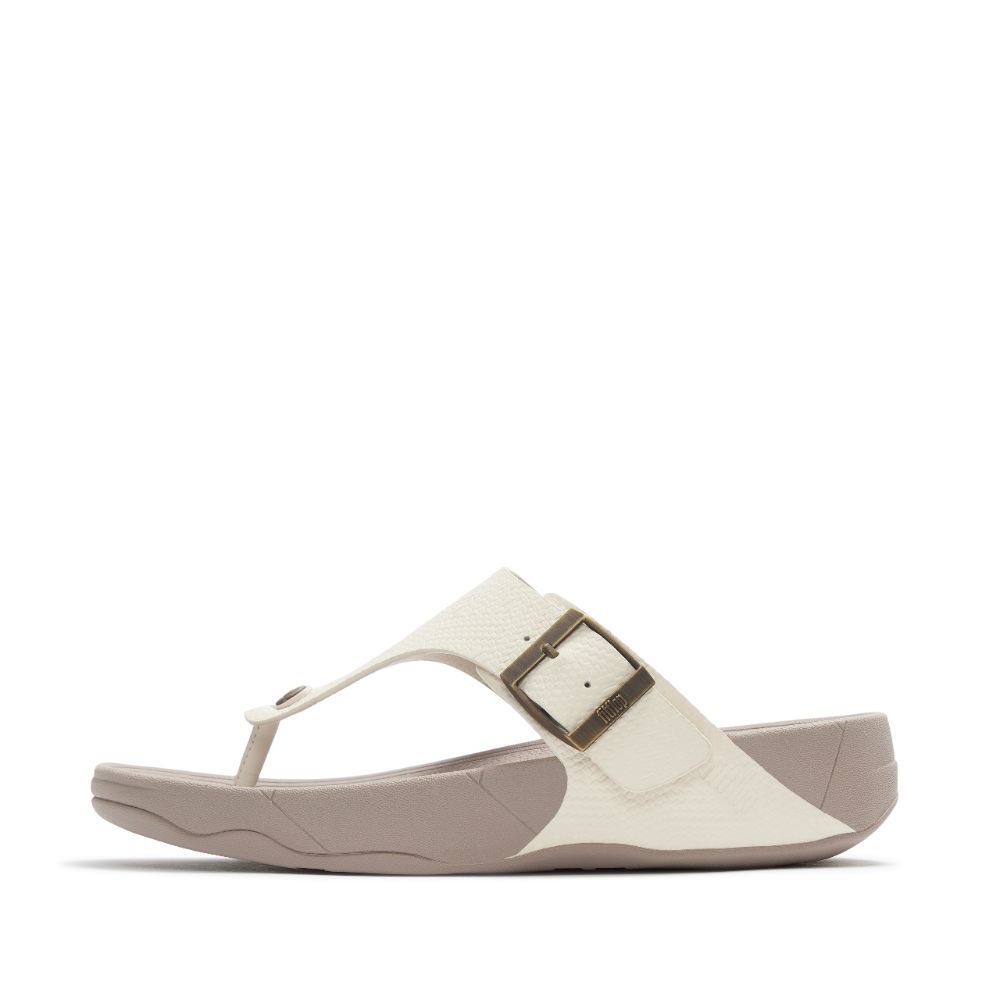 FITFLOP شبشب إصبع رجالي Trakk II جلد — بيج