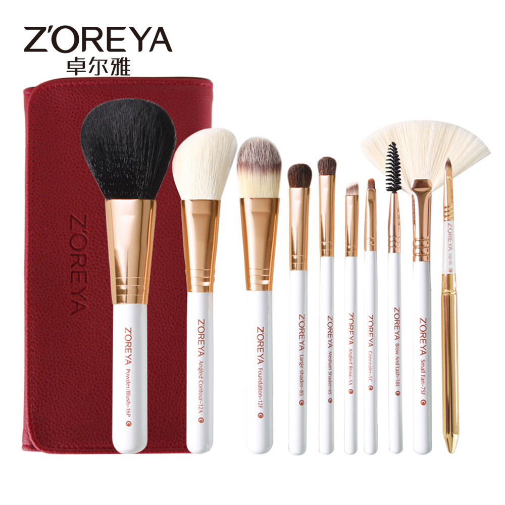 Troll Beauty Tool Loose Powder Rouge Oblique Eyebrow Brush แปรงคอนซีลเลอร์ Full Set Eyelash Roll 10 