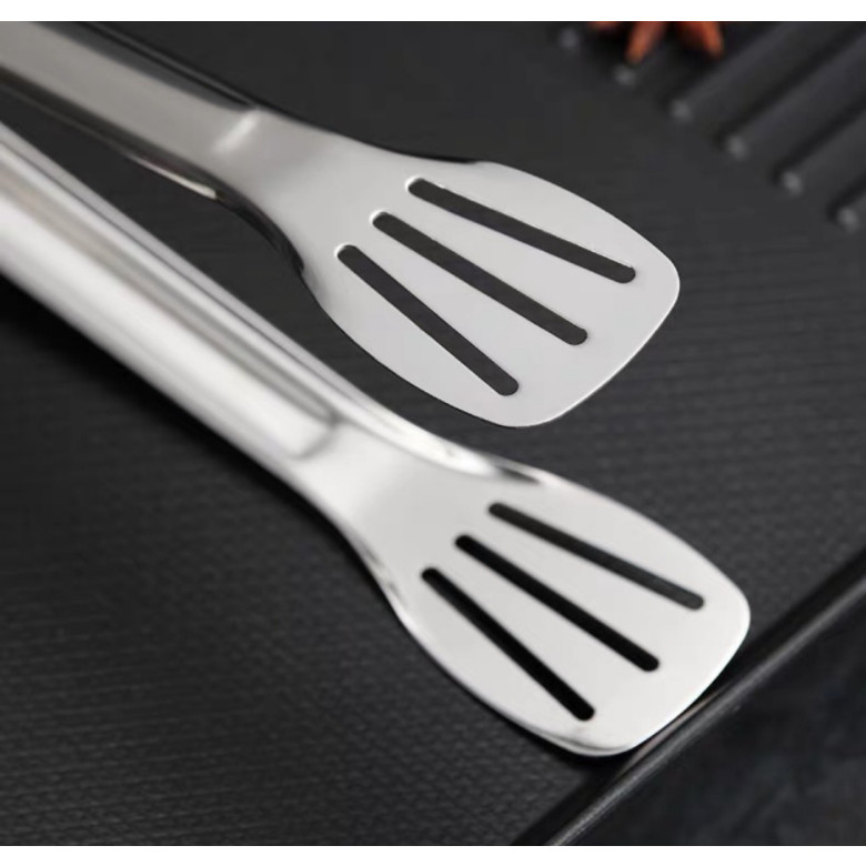 สแตนเลสที่หนีบบาร์บีคิวเกาหลีที่หนีบอาหารบาร์บีคิวที่หนีบอาหารบุฟเฟ่ต์ที่คีบเนื้อเกาหลีที่คีบเนื้อย่าง - รูปที่ 3