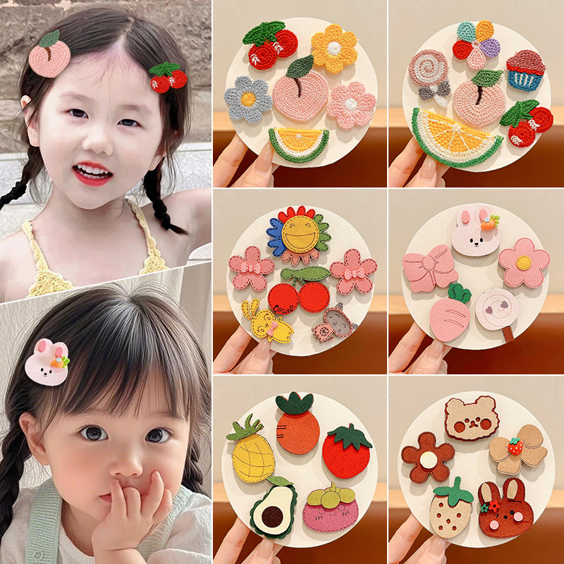 สติกเกอร์หนึบหนีบผมเด็กหญิง ไม่ทำลายเส้นผม มาพร้อมแท็บน่ารัก สำหรับควบคุมผมวิ่งเลี้ยว