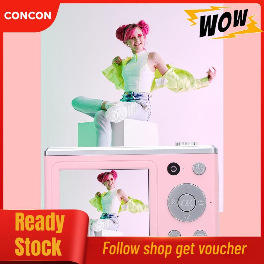 Concon Digital Camera 48MP Point และถ่ายภาพด้วยหน้าจอคู่ Selfie Vlogging แบบพกพาสำหรับวัยรุ่นเด็กชาย