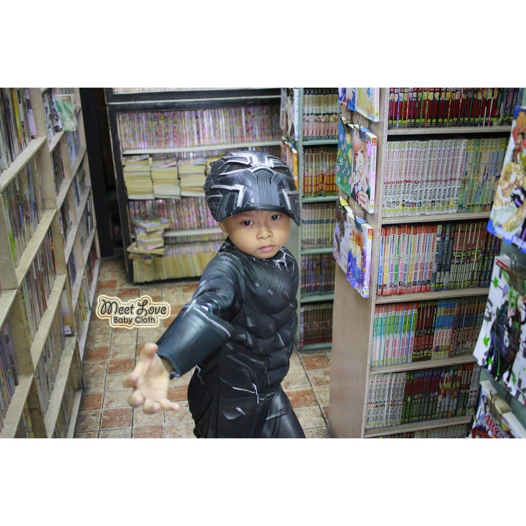 🔥ลดราคา🔥 Cosplay Black Panther รวมหน้ากาก ชุดแฟนซีเด็ก ชุดฮีโร่ ชุดแบล็คแพนเธอร์ ชุดซุปเปอร์ฮีโร่ มีกล้าม Black Panther - รูปที่ 4