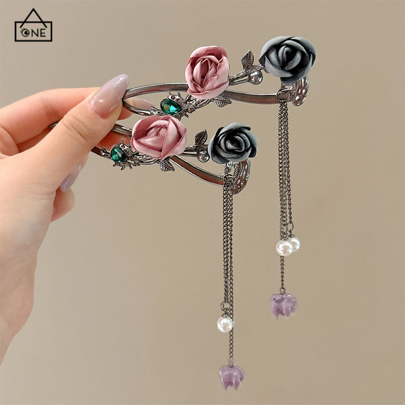 COD❤️กิ๊บติดผมแบบบิดเกลียว 3 มิติ ดีไซน์กุหลาบสไตล์เรโทรสุดหรู ดีไซน์สร้างสรรค์เฉพาะตัว-a.one - รูปที่ 4