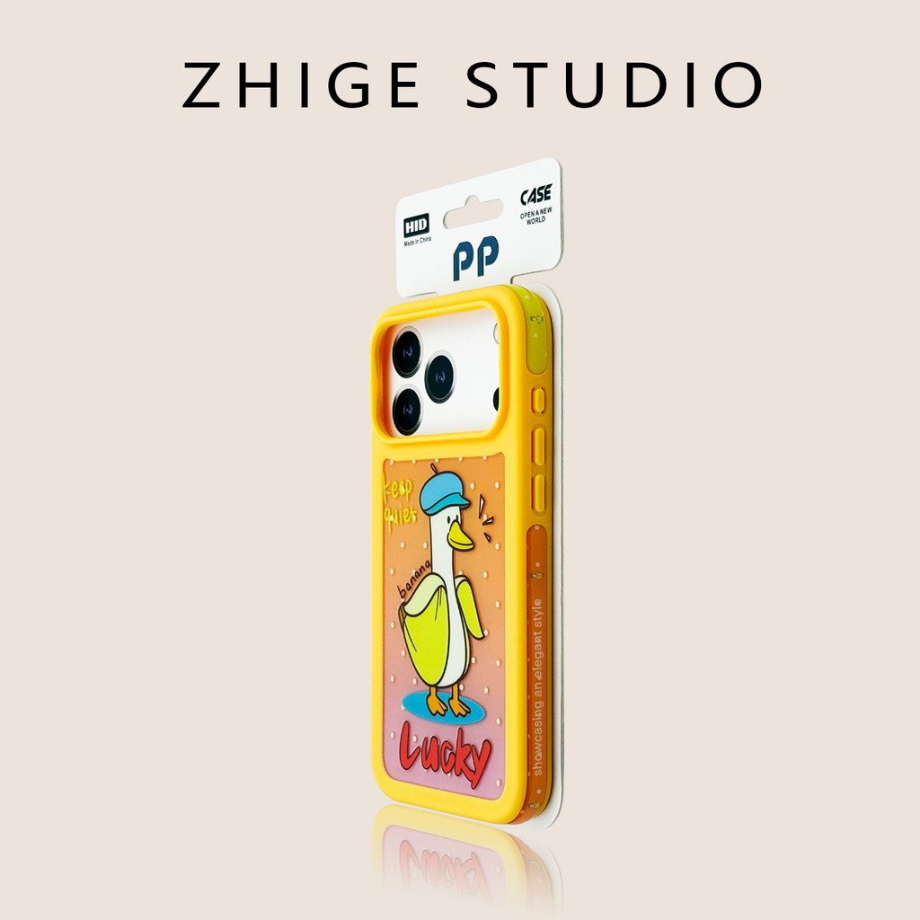 เคส iphone 13 เคสไอโฟน 15 pro max ZHIGE ใช้ได้กับ Apple 17เคสมือถือลายเป็ดสีเหลืองขนาดเล็ก iphone17p