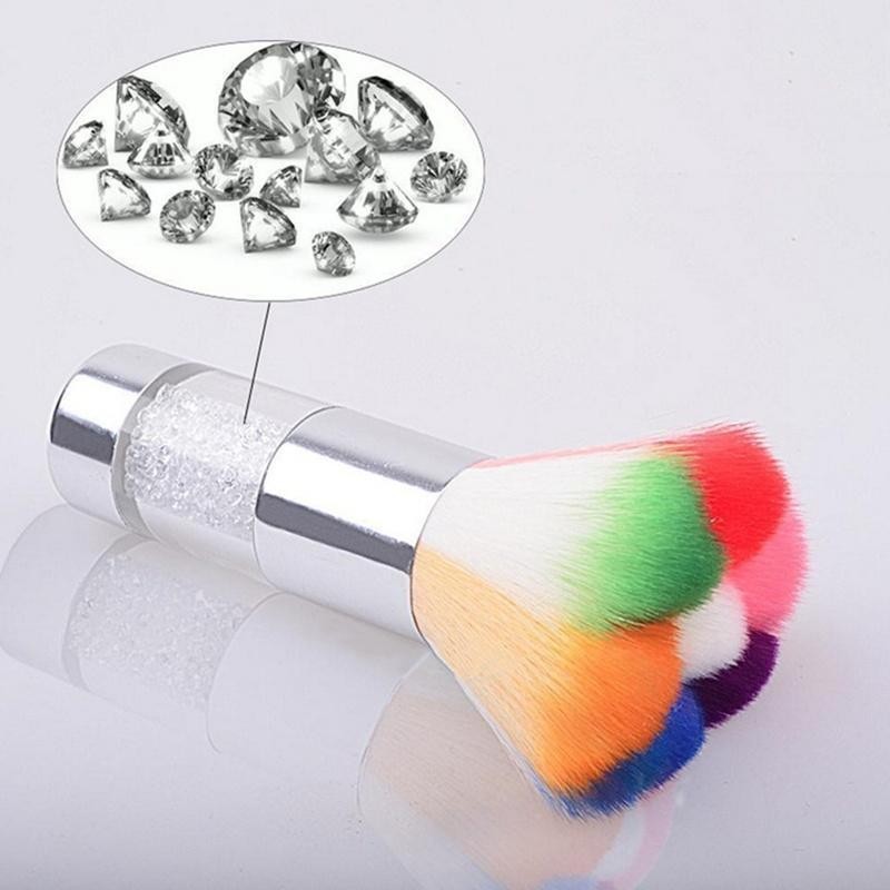 Nail Art Dust Remover Brush Cleaner For Acrylic & UV Nail Gel Powder Colourful