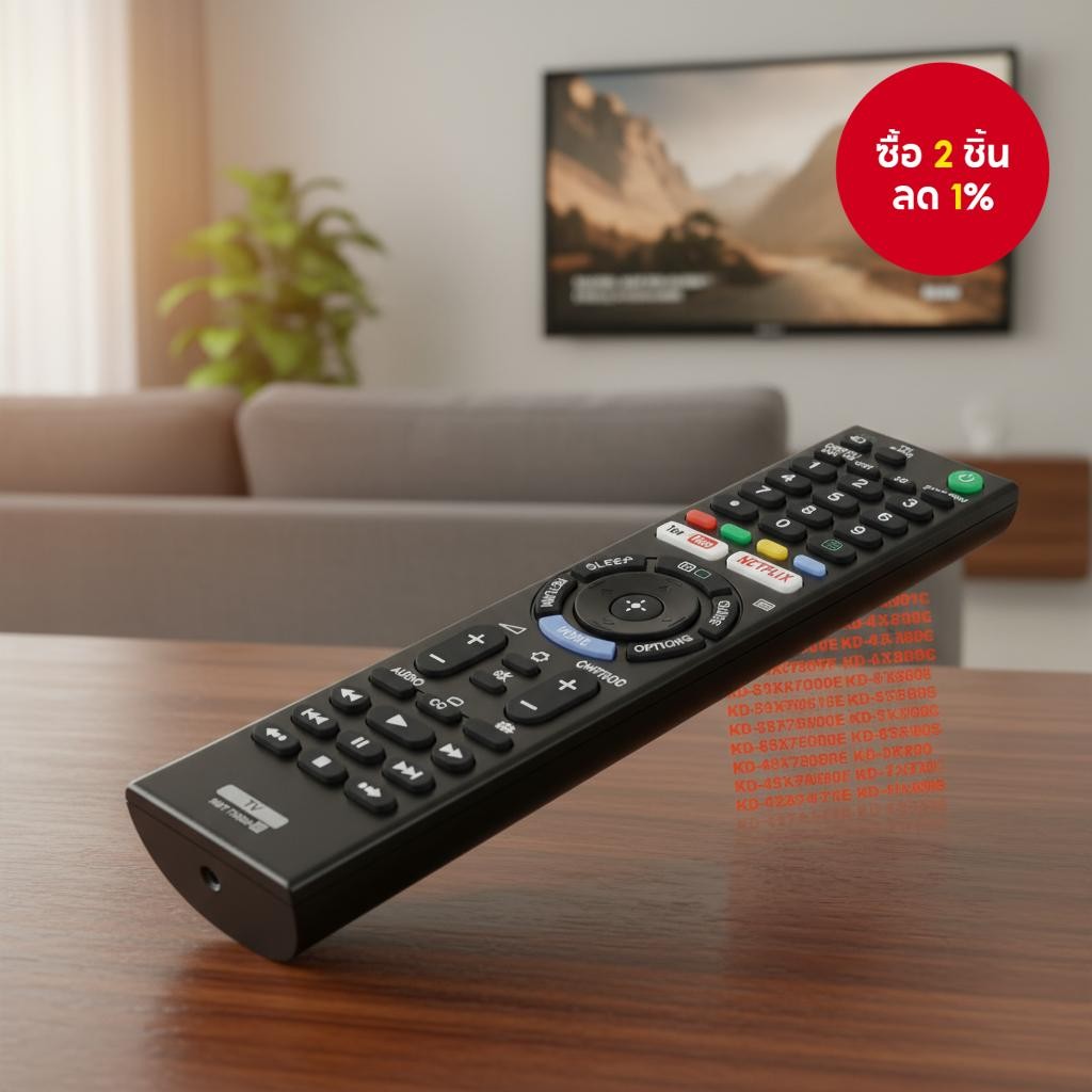 รีโมทเปลี่ยนสําหรับทีวี Sony Bravia Android รุ่น RMT-TX300P, RMT-TX300E, RMT-TX300U, KD-55X7000E, RM