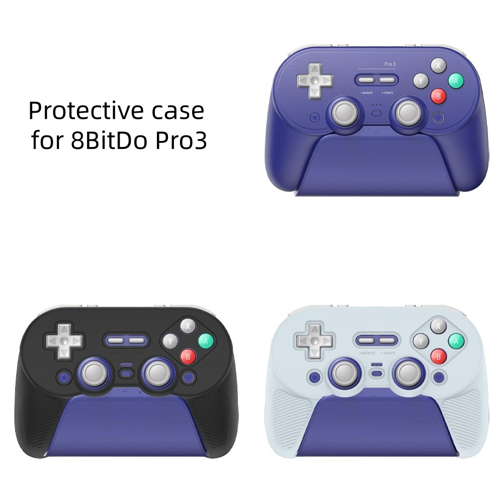 ตัวควบคุม Grip เคสซิลิโคนฝาครอบป้องกันสําหรับ 8BitDo Pro3 คอนโทรลเลอร์เกมไร้สาย, ป้องกันการตก, กันฝุ่น, กันกระแทก, นุ่มทนทานเกราะป้องกันผิว