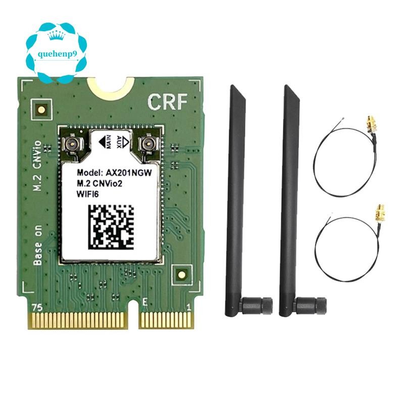 [Fast Q9]AX201 การ์ด+2X8dBi เสาอากาศ 6 M.2 CNVio 2974Mbps 2.4G&5G 5.2 802.11AX การ์ดอะแดปเตอร์ไร้สาย