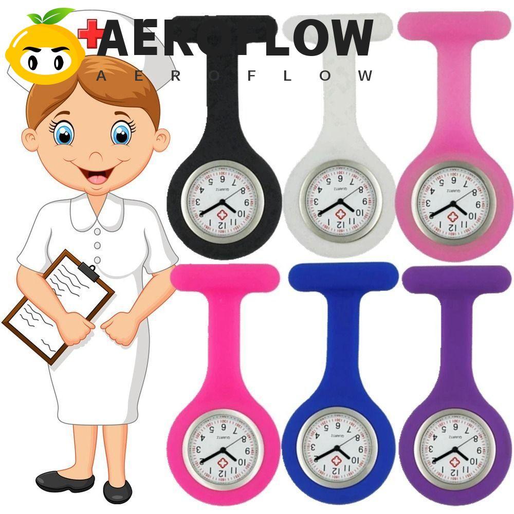 AEROFLOW Health Pocket Watch, Pocket Watch Silicone Nurse Silicone FOB Pocket Watches, Clock Gifts C