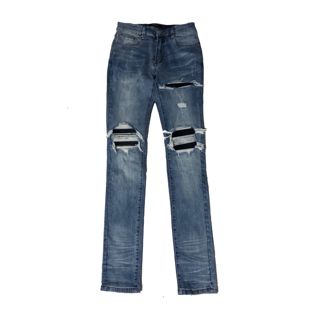 กางเกงยีนส์ Amiri MX1 สกินนี่สีฟ้าอ่อน