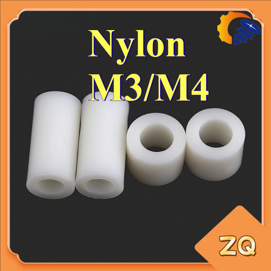 คอลัมน์แยก ABS สีขาว, คอลัมน์แยกฉนวน, คอลัมน์แผ่นพลาสติก 3mm4mm ผ่านคอลัมน์ปลอกไนลอน [ZQ-MB]