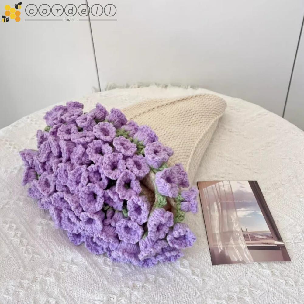 CORDELL Rose Bouquet Crochet Blanket Kit, ผ้าห่มโครเชต์ลายดอกไม้, โปรเจครองทำสำเร็จรูปสำหรับเป็นของข
