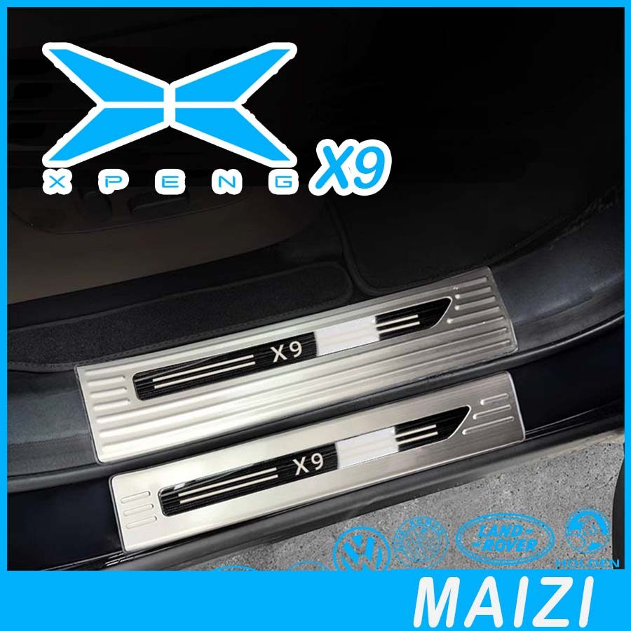 [READY]XPENG X9 Stainless Steel Threshold Strip Car Decoration XPENG X9 EV Car Decoration Accessorie