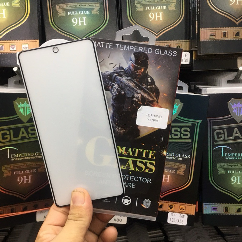 ฟิล์มกันรอยหน้าจอแบบด้าน รุ่น Vivo Y37 / Y37 Pro ฟิล์มกระจกแบบด้าน(MATTE) พร้อมอุปกรณ์ติดตั้ง สินค้า