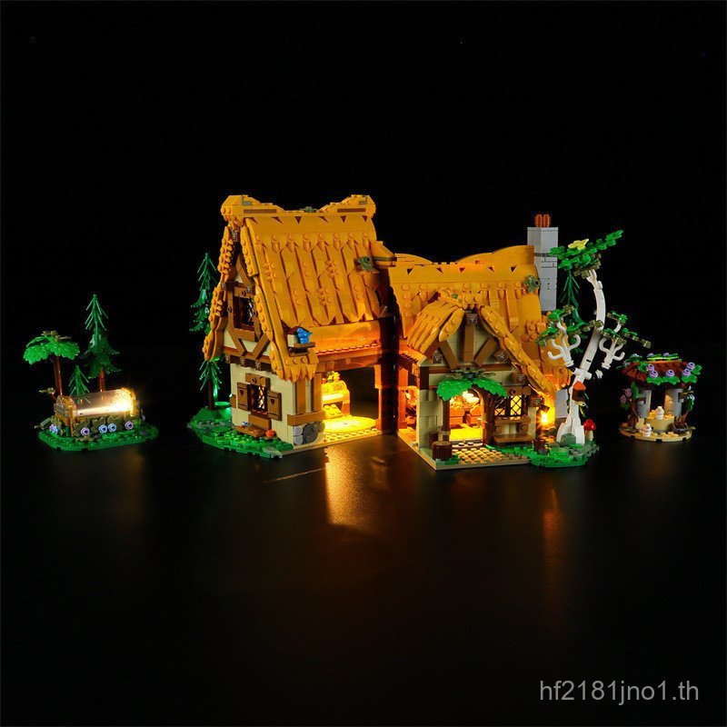 ใช้งานร่วมกับ LED Seven Dwarfs YB Hut ไฟตกแต่ง 43242 Lego Snow White Building Block ของเล่น