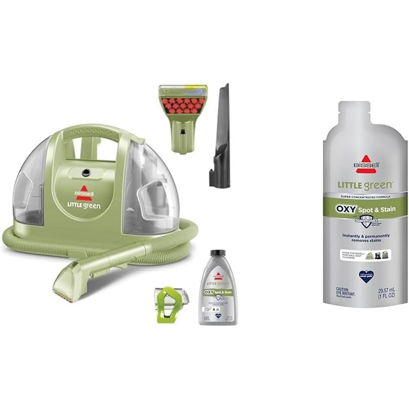 BISSELL พรมและทําความสะอาดเบาะอเนกประสงค์สีเขียวน้อย+ BISSELL Little Green Pro Oxy Spot & Stain Supe