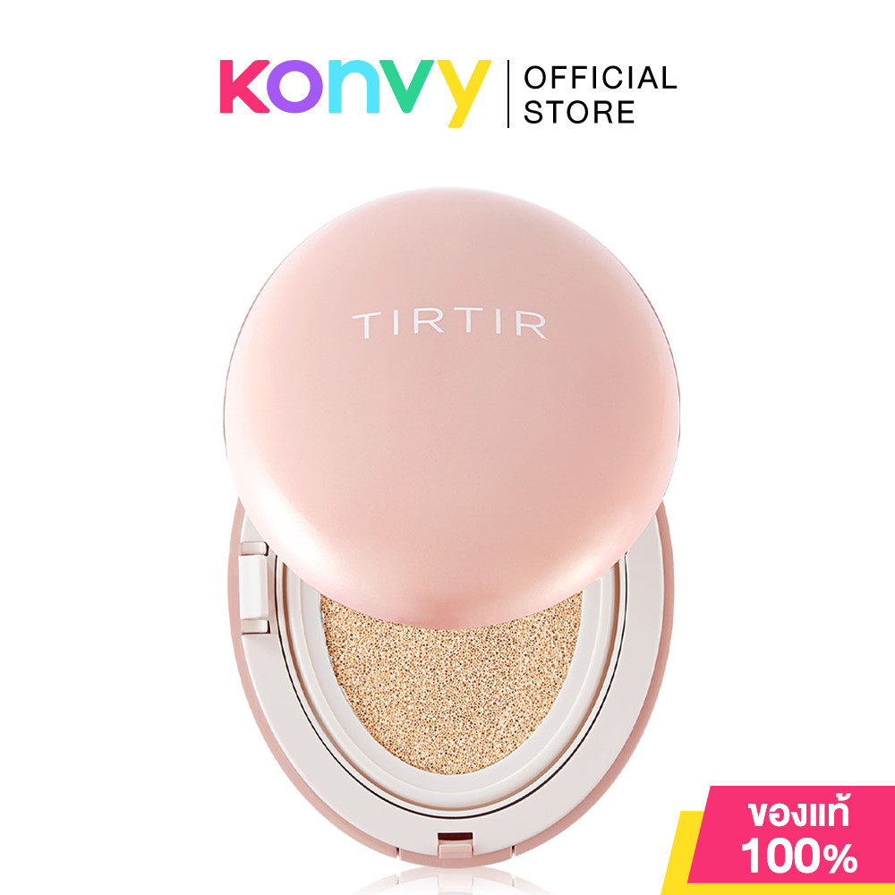 TIRTIR Mask Fit All-Cover Cushion 18g #17W French Vanilla คุชชั่นตลับสีชมพู ทีรึทีรึ ให้ฟินิชแบบแมท คุมมัน.