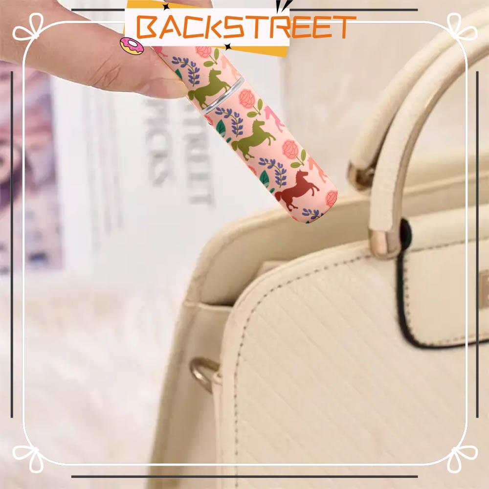 BACKSTAGE Spray Rotation Bottle, 5ml Refillable Mini Perfume Bottle, Empty Portable Spray Atomizer B