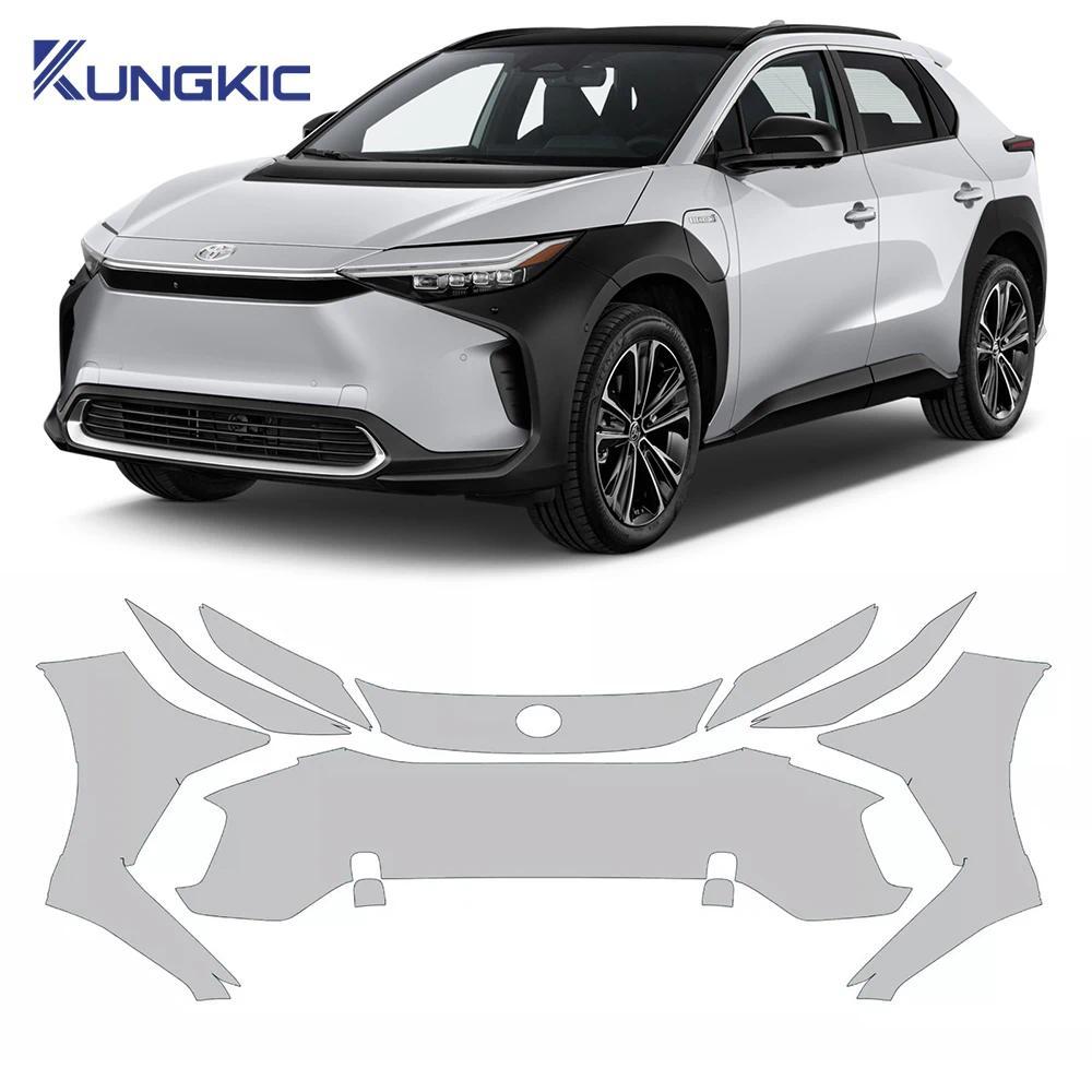 สําหรับ Toyota BZ4X 2022-2023 รถกันชนด้านหน้าสีป้องกันฟิล์ม TPU Pre-cut Anti-scratch Body สติกเกอร์ซ