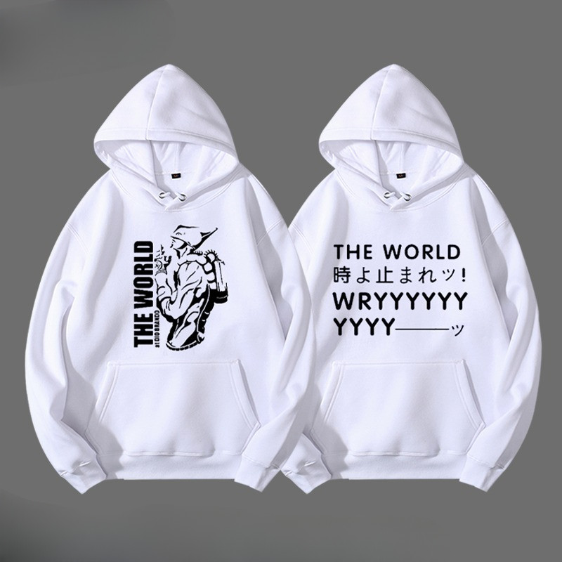 DIO JoJo Hoodie | “Za Warudo” Anime Quote Pullover Sweatshirt เสื้อฮู้ด DIO จาก  ลายคำพูดดัง ซาวารูโ