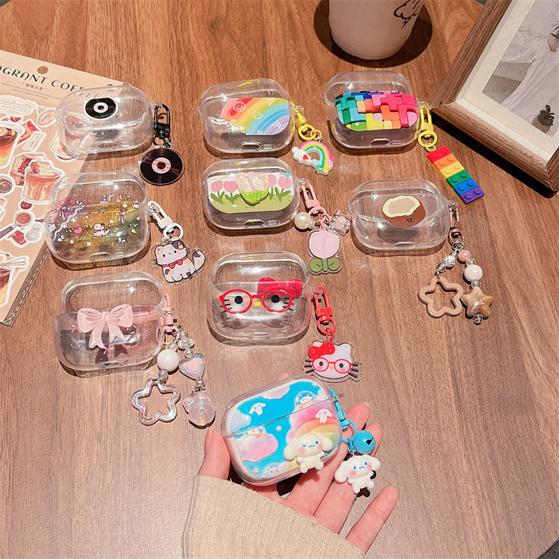 สําหรับ Huawei FreeBuds SE 4/SE 4 ANC เคส Case หูฟังบุคลิกภาพ Fortune Cat Rainbow Building Block รูปแบบ