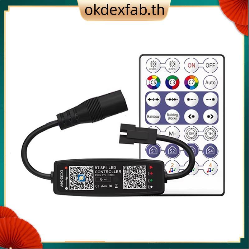 WS2812B Controller รีโมทคอนโทรลเพลง APP ควบคุมสําหรับ Pixel LED Strip Light SK6812 WS2811 WS2812