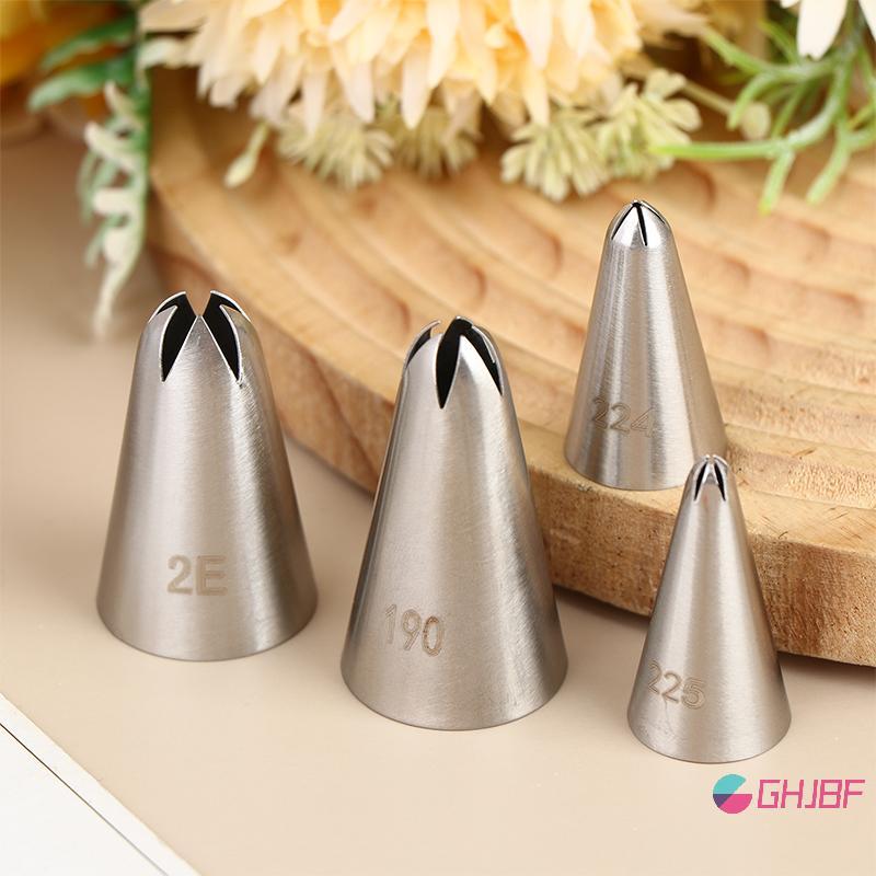 GHJBF] 1/4 ชิ้นสแตนเลสเชื่อมดอกไม้ Icing Piping เค้กเคล็ดลับ Cupcake ครีม Pastry Original Confection